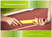 Relay Race Baton Editable PowerPoint Template