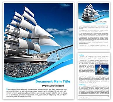 ship with sails Editable Word Template