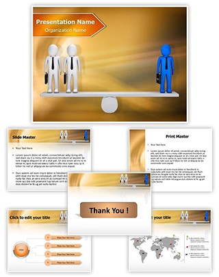 People on Seesaw Editable PowerPoint Template