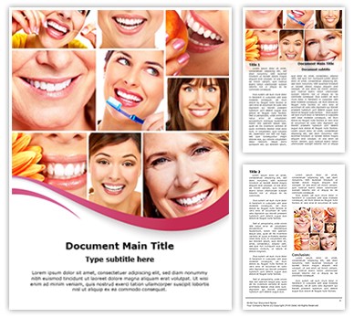 Healthy Teeth Collage Editable Word Template