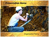 Coal Miner Editable PowerPoint Template