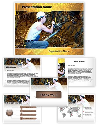 Coal Miner Editable PowerPoint Template