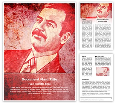 Saddam Hussain Editable Word Template