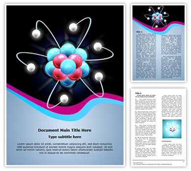 Atom Particles Editable Word Template