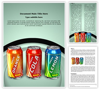 Beverage Can Editable Word Template