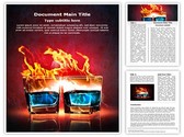 Burning Alcohol Editable PowerPoint Template