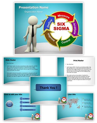 3D Six Sigma Editable PowerPoint Template