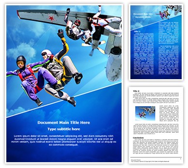 Skydiving Editable Word Template