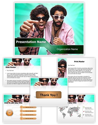 Funky Boys Editable PowerPoint Template