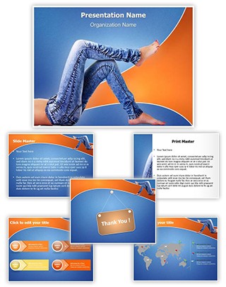 Denim Jeans Editable PowerPoint Template