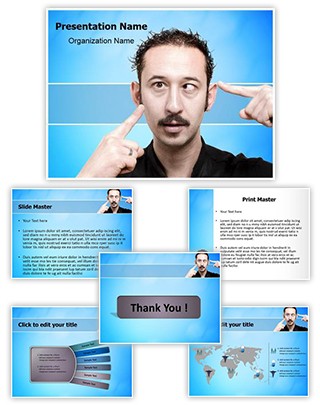 Eye Strabismus Problem Editable PowerPoint Template