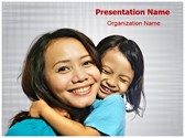 Mother Daughter Editable PowerPoint Template