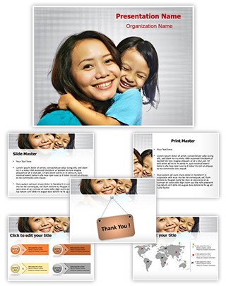 Mother Daughter Editable PowerPoint Template