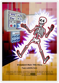 Electric Shock Illustration Editable Word Template