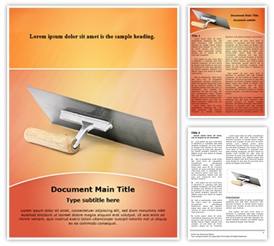 Trowel Editable Word Template