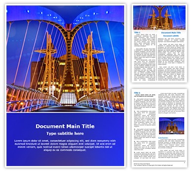 Salford Quays lift bridge Editable Word Template