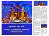 Salford Quays lift bridge Editable PowerPoint Template