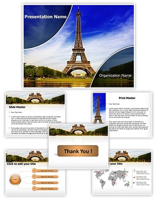 Paris Eiffel Tower Editable PowerPoint Template