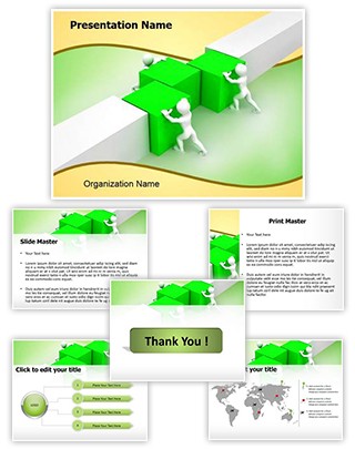 Working in Team Editable PowerPoint Template