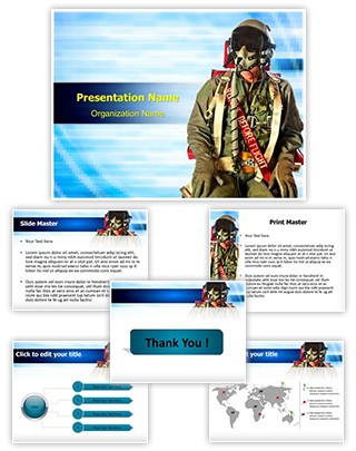 Fighter Pilots Suit Editable PowerPoint Template