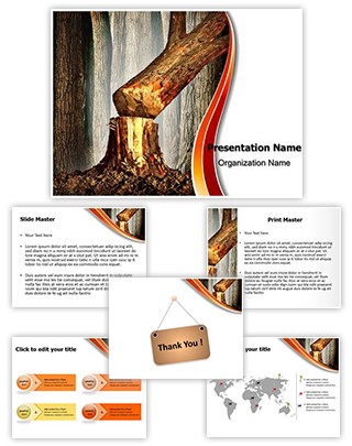 Tree Cutting Deforestation Editable PowerPoint Template