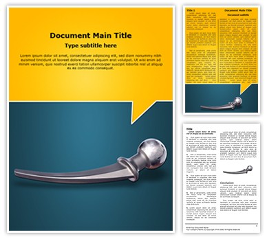 Hip Replacement Metal Editable Word Template