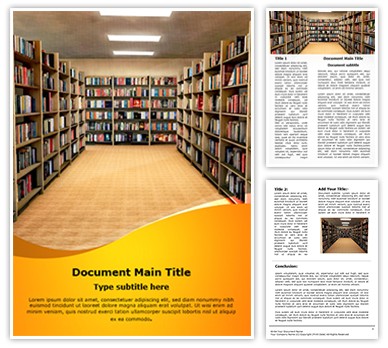 Library Bookshelf Editable Word Template