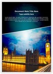 London Parliament Big Ben Editable Template