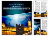 London Parliament Big Ben Template