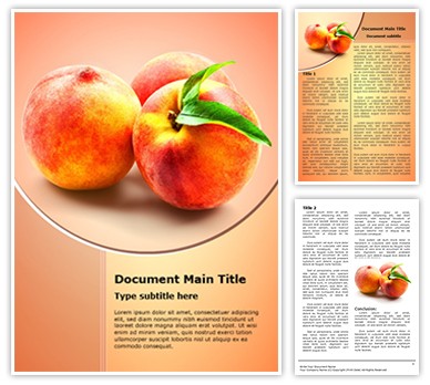 Peach Fruit Editable Word Template