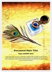 Peacock Quill Ink Editable Template