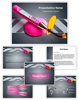 Dental Curing Light Tool Editable PowerPoint Template