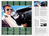 Pilot Airplane Cockpit Editable PowerPoint Template