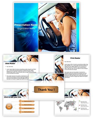 Distracted Driving Editable PowerPoint Template