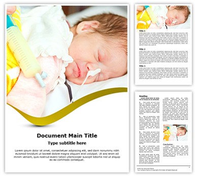 Preterm Newborn Editable Word Template