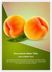 Ripe Peach Fruit Editable Template