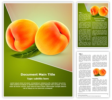 Ripe Peach Fruit Editable Word Template
