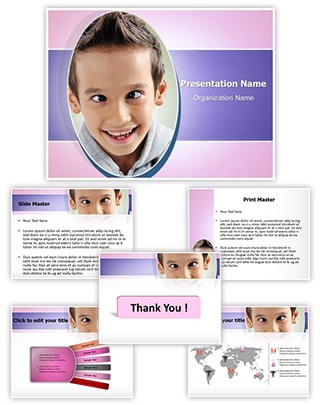 Strabismus Crossed Eyes Editable PowerPoint Template