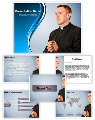 Priest Rosary Editable PowerPoint Template