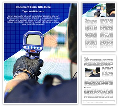 Speed Radar Gun Editable Word Template