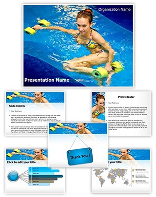 Aqua Aerobics Editable PowerPoint Template