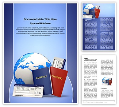 Tickets Passport Editable Word Template