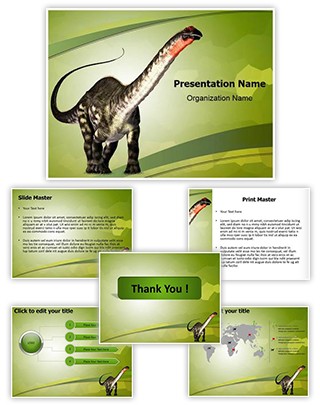 Herbivore Dinosaur Editable PowerPoint Template