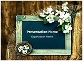 Chalkboard Nest Flowers Editable Template