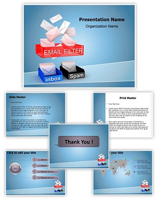 Email Filter for Spam Editable PowerPoint Template