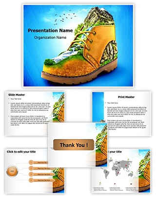 Mountaineering Shoes Editable PowerPoint Template