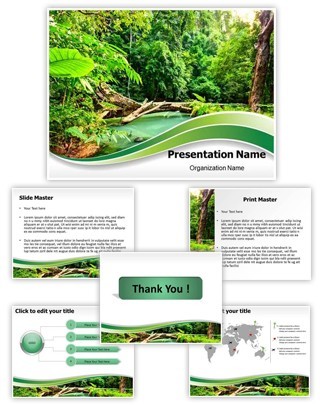 Jungle Green Editable PowerPoint Template