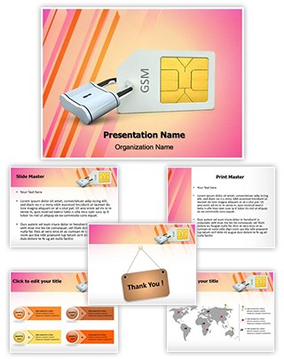 Sim Card Lock Editable PowerPoint Template