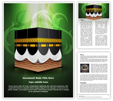 Kaaba Islam Editable Word Template