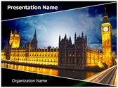 London Parliament Big Ben Editable PowerPoint Template